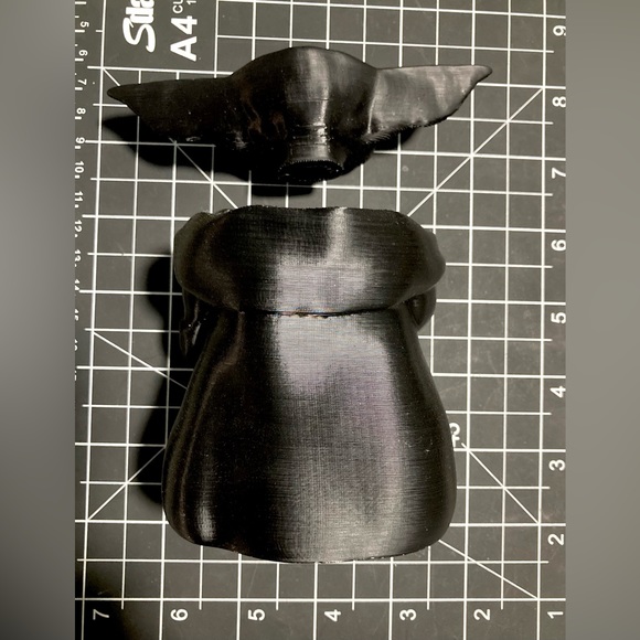 Black 3D Printed Grogu Baby Yoda Statue Unpainted The Mandalorian - Picture 6 of 16